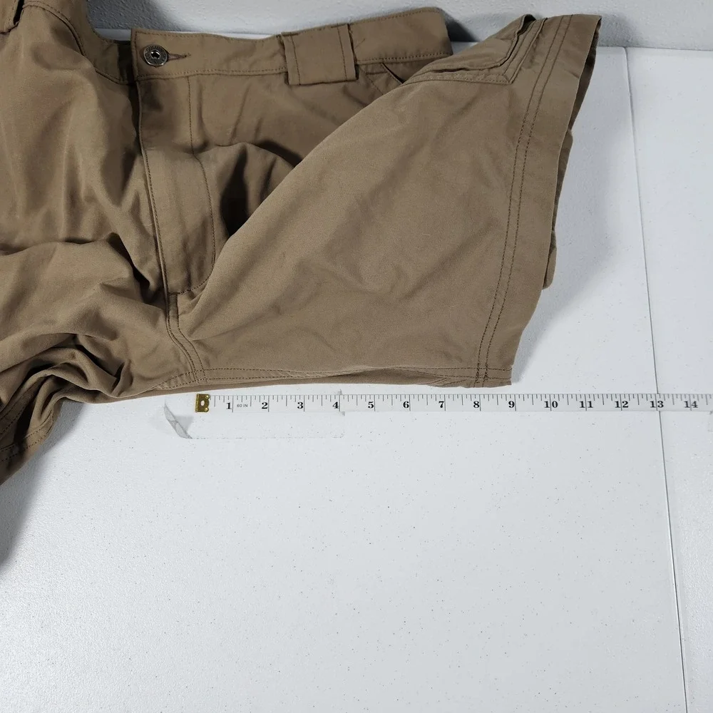 Duluth Trading Co Mens Brown Nylon Cargo Shorts 2XL  Workwear Outdoor Hiking‎